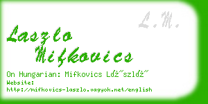 laszlo mifkovics business card